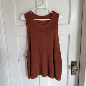 Reformation rust sleeveless knit top size 3x